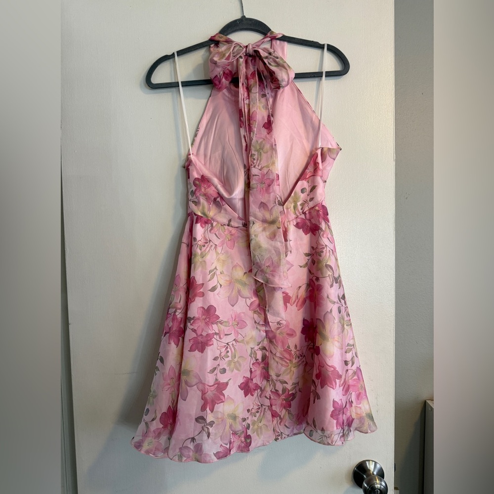 Petal & Pup Gardenia Floral Halter Dress - Picture 3 of 4